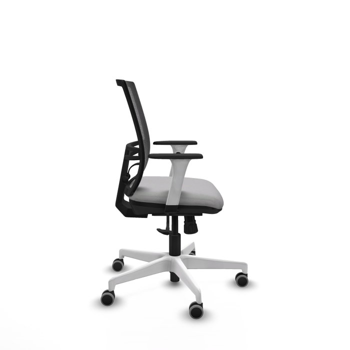 PIQUERAS Y CRESPO Silla de oficina Yunquera con mecanismo Sincro, Gris claro y Negro