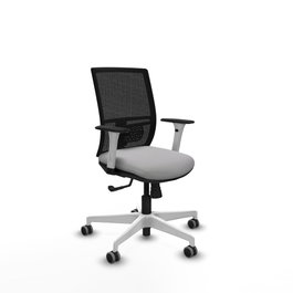 PIQUERAS Y CRESPO Silla de oficina Yunquera con mecanismo Sincro, Gris claro y Negro