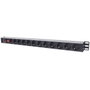 Intellinet 714044 PDU de 1U con 12 salidas AC Negro