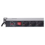 Intellinet 714044 PDU de 12 tomas, 1U, Negro