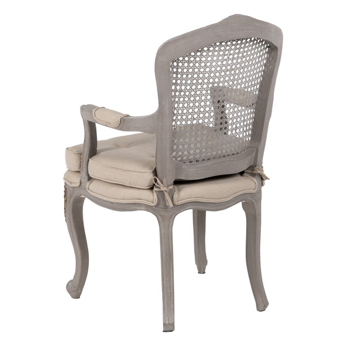 Sillón Gris-Beige Dm-Madera Salón 58 X 52 X 98,50 cm