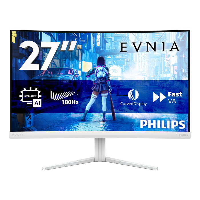 Philips 27M2C5201L/00 Monitor Evnia 27 pulg. Curvo Full HD 180Hz Blanco Philips 27M2C5201L/00 Monitor Evnia 27 pulg. Curvo Full HD 180Hz Blanco