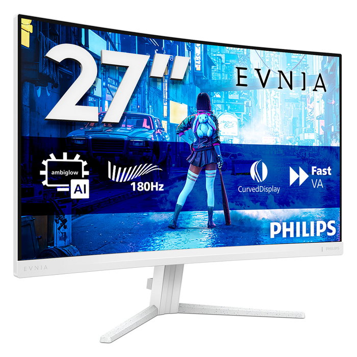 Philips 27M2C5201L/00 Monitor Evnia 27 pulg. Curvo Full HD 180Hz Blanco Philips 27M2C5201L/00 Monitor Evnia 27 pulg. Curvo Full HD 180Hz Blanco