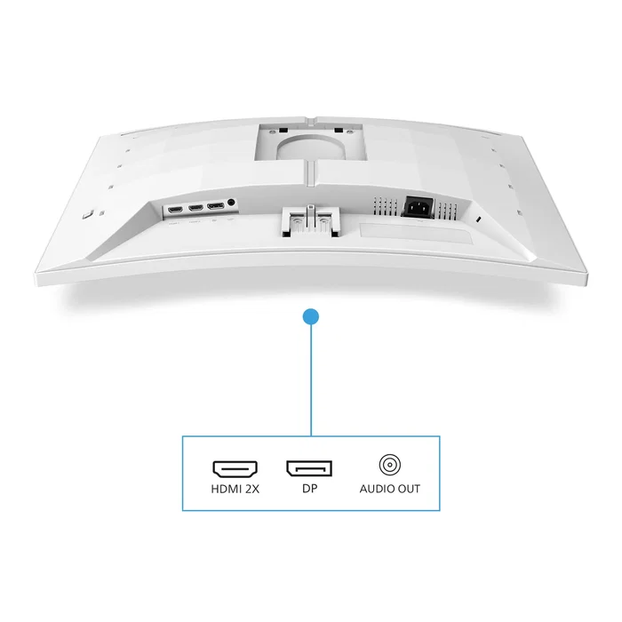 Philips Evnia 27M2C5201L/00 Monitor Gaming Curvo 27" Full HD, 180Hz, 0.5ms MPRT, AMD FreeSync, HDR10, Fast VA, Blanco, 2xHDMI, DisplayPort