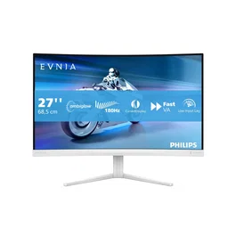 Philips Evnia 27M2C5201L/00 Monitor Gaming Curvo 27" Full HD, 180Hz, 0.5ms MPRT, AMD FreeSync, HDR10, Fast VA, Blanco, 2xHDMI, DisplayPort
