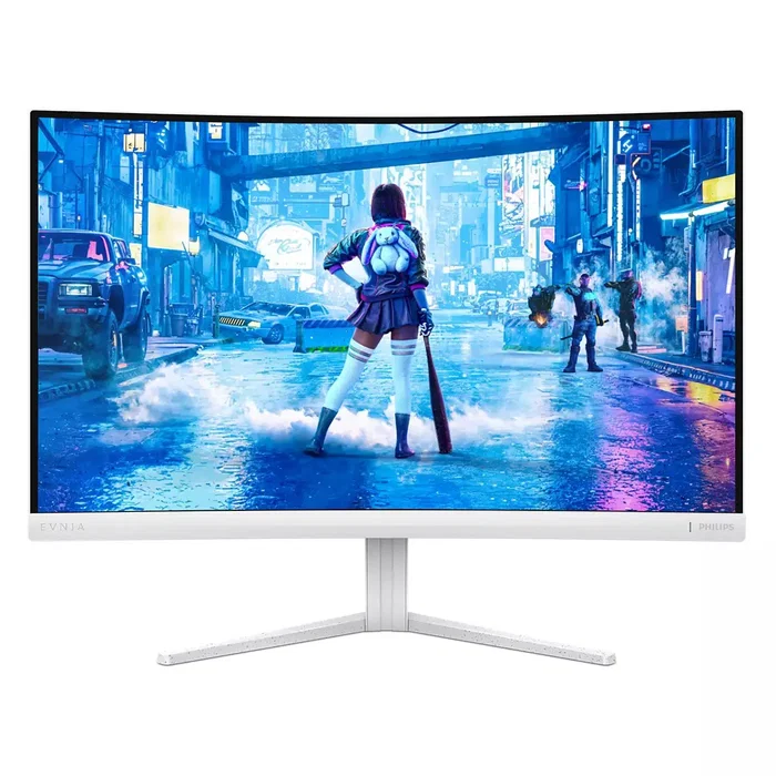 Philips Evnia 27M2C5201L/00 Monitor Gaming Curvo 27" Full HD, 180Hz, 0.5ms MPRT, AMD FreeSync, HDR10, Fast VA, Blanco, 2xHDMI, DisplayPort