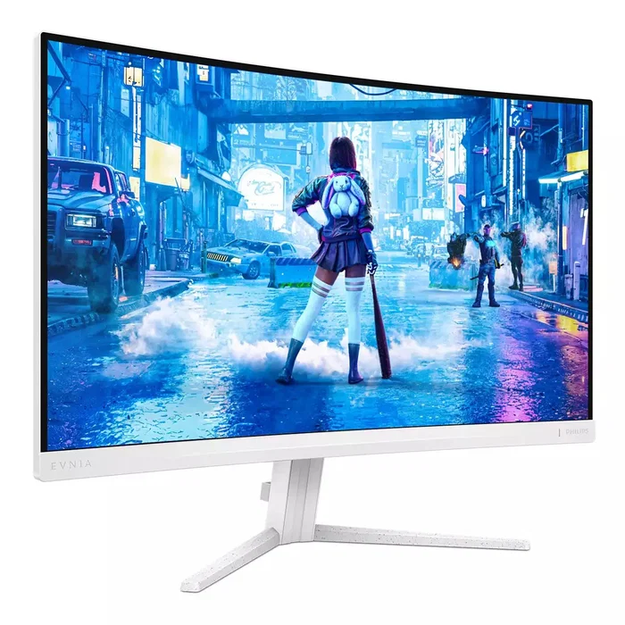 Philips Evnia 27M2C5201L/00 Monitor Gaming Curvo 27" Full HD, 180Hz, 0.5ms MPRT, AMD FreeSync, HDR10, Fast VA, Blanco, 2xHDMI, DisplayPort