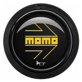 Momo Pulsador Arrow Logo Polish Negro-Amarillo