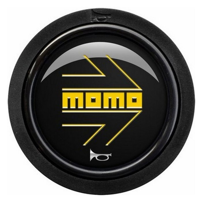 Momo Pulsador Arrow Logo Polish Negro-Amarillo Momo Pulsador Arrow Logo Polish Negro-Amarillo
