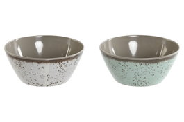 DKD Home Decor Cuencos de Melamina Surtidos Azul y Blanco, Pack de 12