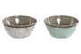 DKD Home Decor Cuencos de Melamina Surtidos Azul y Blanco, Pack de 12