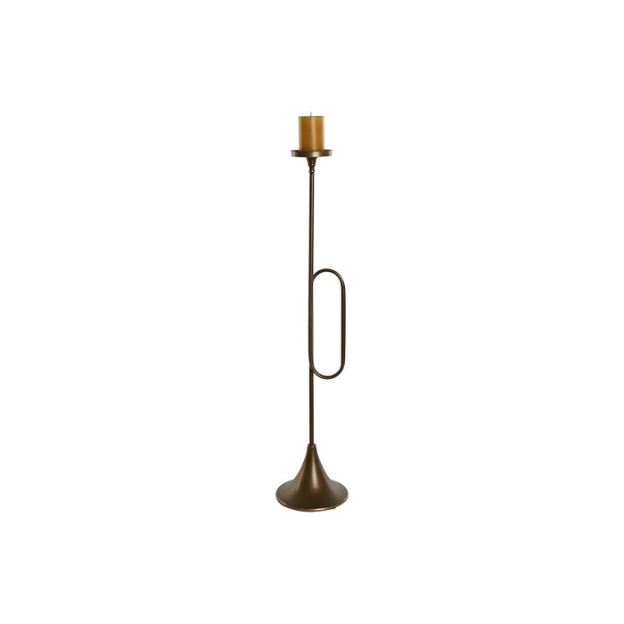 DKD Home Decor Portavelas Metal Trompeta Dorado