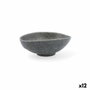 Quid Bol Oval Melamina Lonja Gris 17x14x6 cm (12 Unidades)