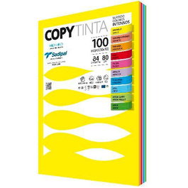 Sadipal Papel de Colores A4 80 g Paquete 100 Hojas Colores Surtidos Intensos