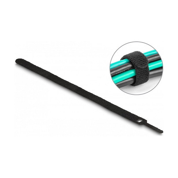 DeLOCK Bridas para cable con gancho y lazo L 300 x AN 12 mm negro, 10 piezas DeLOCK Bridas para cable con gancho y lazo L 300 x AN 12 mm negro, 10 piezas
