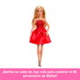 Mattel Barbie Muñeca Coleccionable 80 Aniversario Mattel, Edición Especial Vestido Rojo y Accesorios, Referencia Jgd25