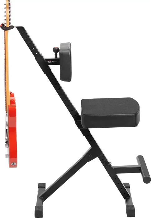 FRAMEWORKS Taburete Deluxe Ajustable Con Soporte Para Guitarra