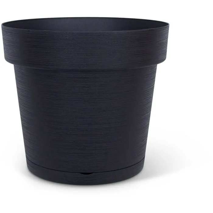 GARDEN ID Maceta redonda con depósito, colección Glamour, Ø50 cm, capacidad 47L, altura 43 cm, color Negro/Antracita GARDEN ID Maceta redonda con depósito, colección Glamour, Ø50 cm, capacidad 47L, altura 43 cm, color Negro/Antracita