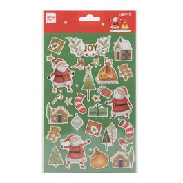 APLI Set de 5 Pegatinas Navidad Velvet en Bolsa