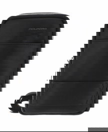 Obidos, Bolso bandolera de cuero, Negro, Para hombres