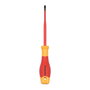 Workpro Destornillador Plano Aislado VDE, Punta 1 x 5.5mm, Longitud 125mm, 1000V AC, Acero S2 Cromo Vanadio, Color Rojo/Amarillo