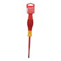 Workpro Destornillador Plano Aislado VDE, Punta 1 x 5.5mm, Longitud 125mm, 1000V AC, Acero S2 Cromo Vanadio, Color Rojo/Amarillo