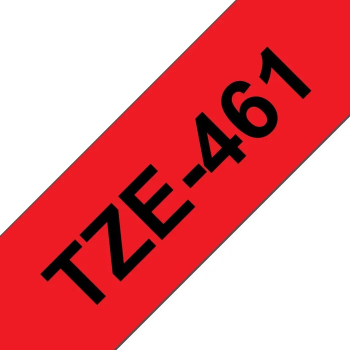 Brother TZe-461 Cinta Laminada de 36 mm, Negro sobre Rojo