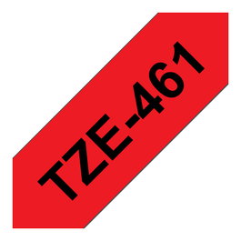 Brother Cinta Laminada TZe-461 36mm Rojo/Negro