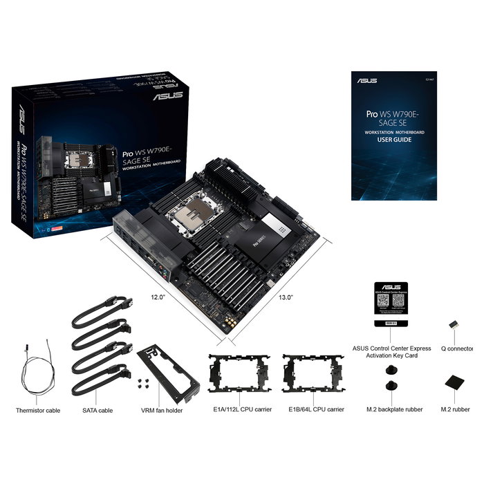 ASUS LGA4677 W790E-Sage SE Placa Base para Puesto de Trabajo Intel W790 DDR5 EEB
