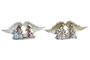 DKD Home Decor Figura de Resina con Alas, Surtido de 2 Unidades, Dorado y Blanco