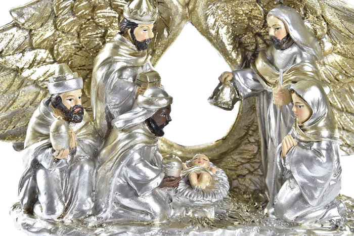 DKD Home Decor Figura Navidad Tradicional Resina Dorado Blanco 7 x 10.5 x 27.5 cm (2 Unidades) DKD Home Decor Figura Navidad Tradicional Resina Dorado Blanco 7 x 10.5 x 27.5 cm (2 Unidades)