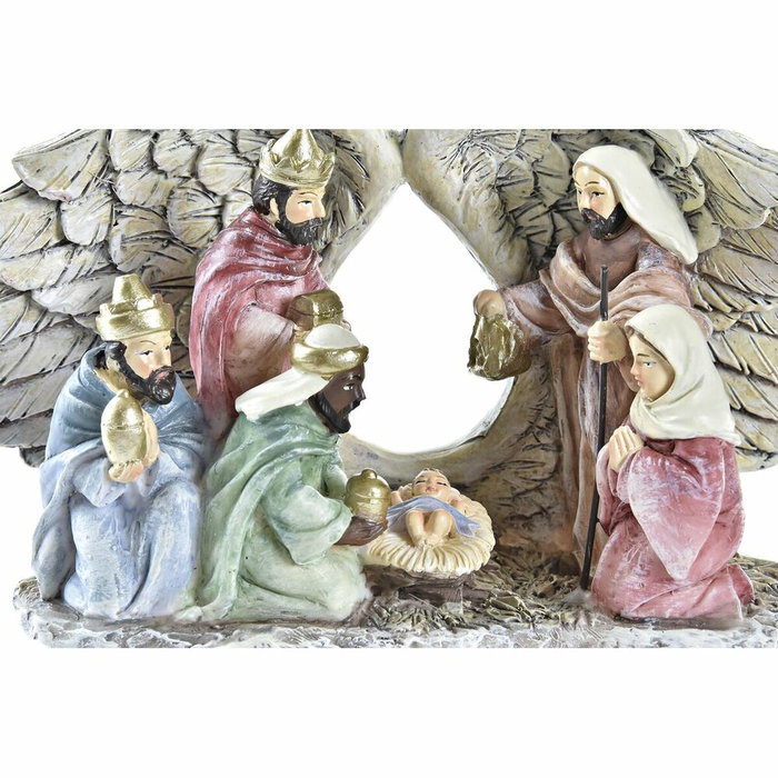 DKD Home Decor Figura de Resina con Alas, Surtido de 2 Unidades, Dorado y Blanco