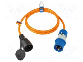 AS SCHWABE Prolongador de alimentación H07BQ-F 3G2,5mm2 1,5m Naranja