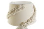 DKD Home Decor Lámpara de Sobremesa Seagrass Lino Bordado
