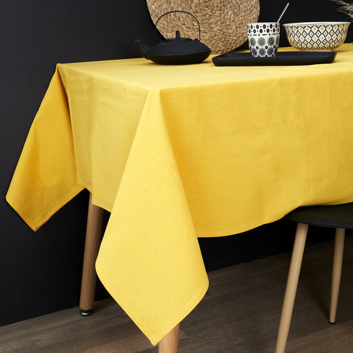 Home Deco Factory Mantel Mostaza 140x250 cm Poliester-Algodón