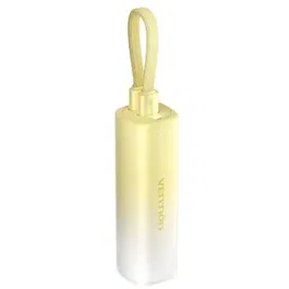 Vention FHWY0 Powerbank 5000mAh 20W Amarilla Incluye Cable USB Tipo-C y Lightning