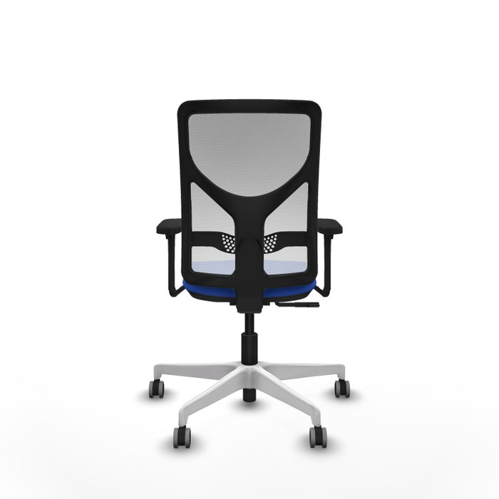 PIQUERAS Y CRESPO Silla de oficina Motilla con mecanismo Sincro, Azul y Blanco