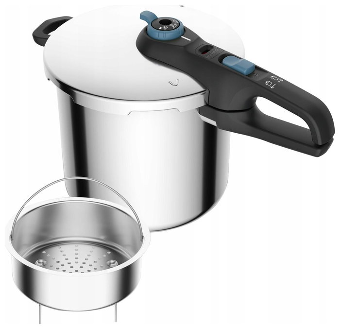 Tefal Olla a Presión Secure Trendy P2584401 de 8L en Acero Inoxidable