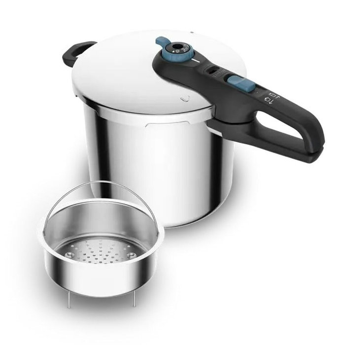 Tefal Olla a Presión Secure Trendy P2584401 de 8L en Acero Inoxidable