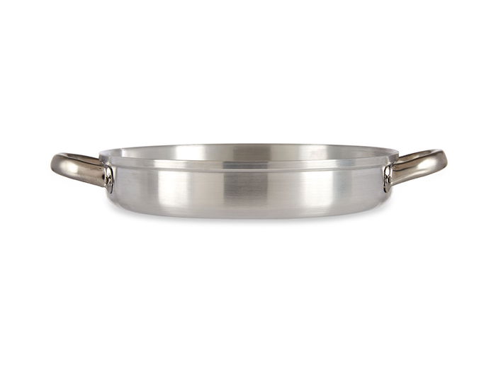 Kinvara Sarten Aluminio con Asas 24 cm - Plata, Apta para Gas y Horno, 33x4.5x25 cm (Set de 12)