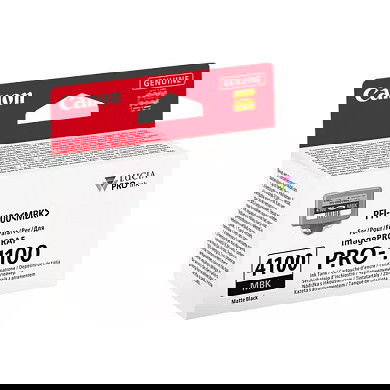 Canon Tinta LUCIA PRO II Negro Mate 6776C001 / PFI-4100 MBK - Cartucho Original Rendimiento Estándar, 1315 páginas, Compatible con ImagePROGRAF PRO-1100
