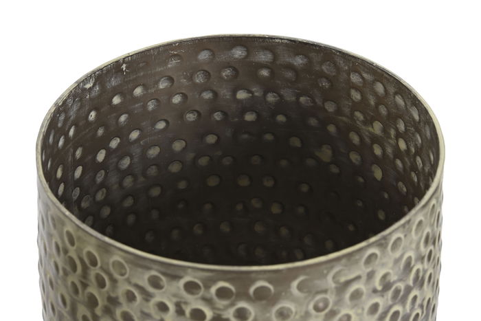 DKD Home Decor Macetero Mundra Verde Aluminio Hecho a Mano Set de 3 Piezas 17 x 17 x 13 cm