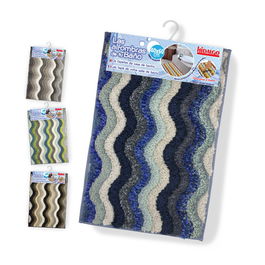 Hidalgo Alfombra de Baño Zig Zag Antideslizante Lavable 40 x 60 cm