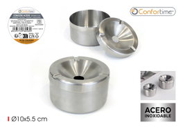 Confortime Cenicero Agua Acero Quality 10 cm x 5.4 cm (12 Unidades)