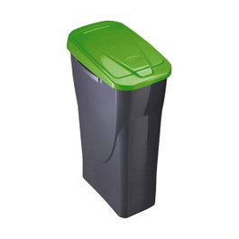 Mondex Cubo Ecobin con tapa negro/verde 15 l