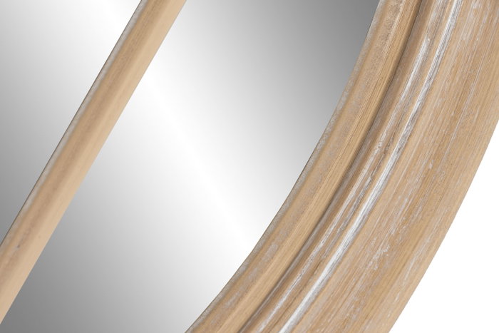 DKD Home Decor Espejo Redondo de Paulownia y Cristal Decapé Natural 69x69 cm DKD Home Decor Espejo Redondo de Paulownia y Cristal Decapé Natural 69x69 cm