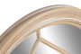 DKD Home Decor Espejo Redondo de Paulownia y Cristal Decapé Natural 69x69 cm