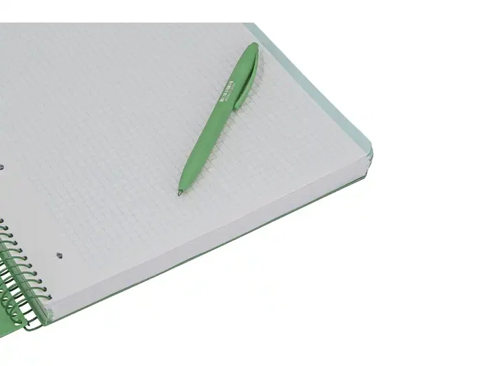 Antartik Cuaderno Espiral Micro A4 Tapa Foam 120 Hojas 90gr Cuadriculado 5mm Color Verde Matcha