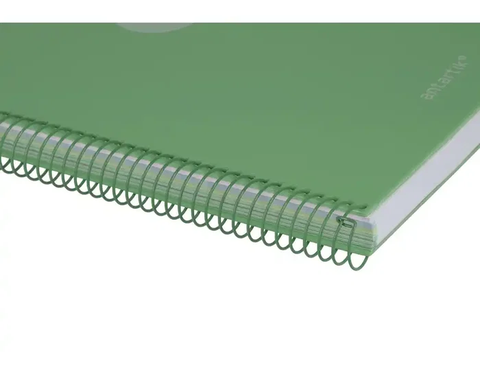 Antartik Cuaderno Espiral Micro A4 Tapa Foam 120 Hojas 90gr Cuadriculado 5mm Color Verde Matcha