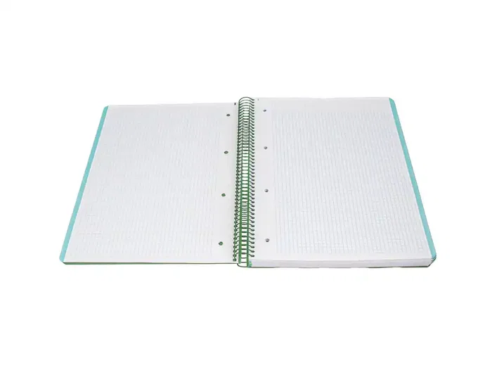 Antartik Cuaderno Espiral Micro A4 Tapa Foam 120 Hojas 90gr Cuadriculado 5mm Color Verde Matcha